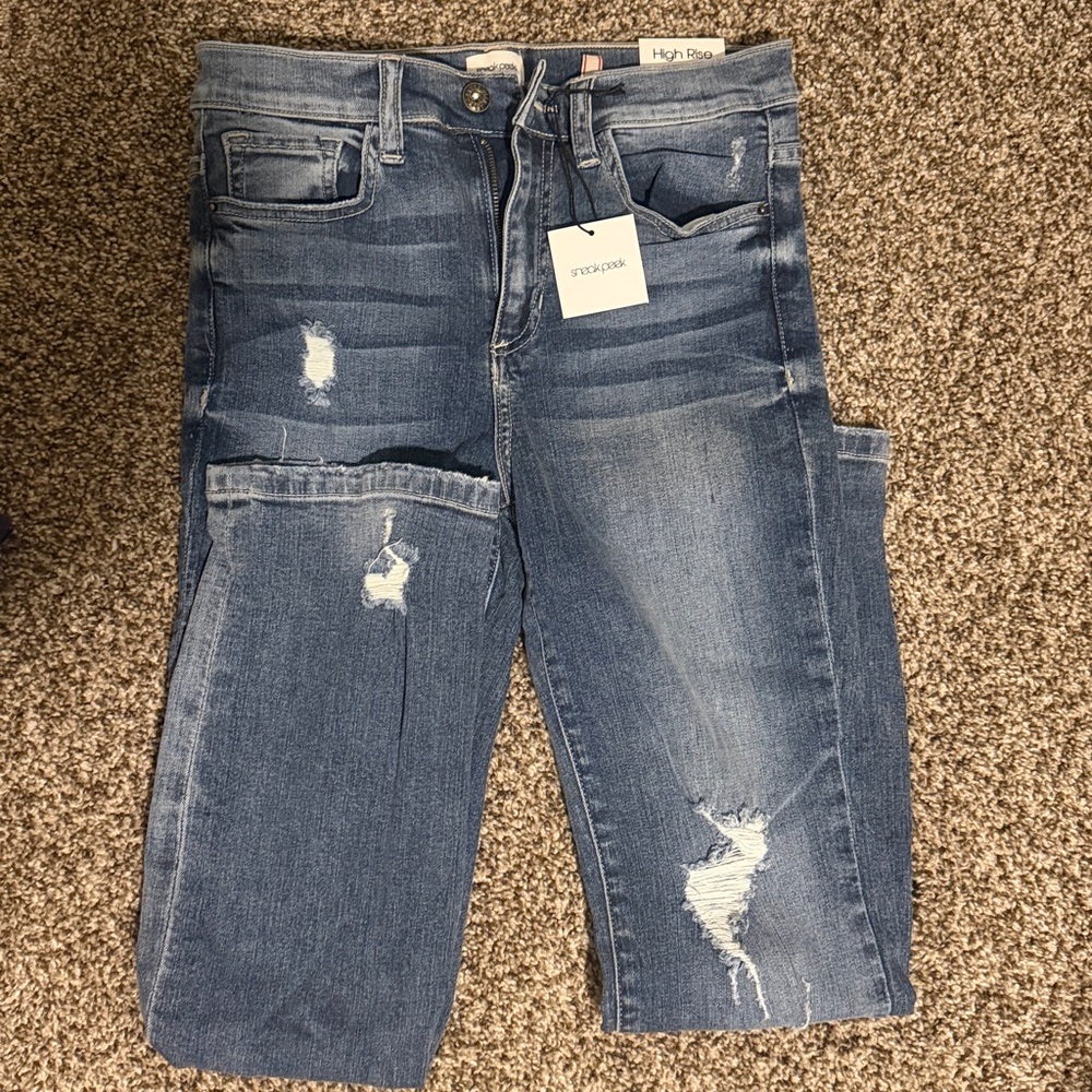 Sneak Peek Women's Classic Blue Skinny Jeans